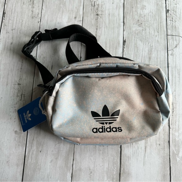 NEW WITH TAGS ADIDAS ORIGINALS SPORTS 2.0 WAIST PACK BLUE ORANGE SPRAY BELT BAG - Picture 1 of 7